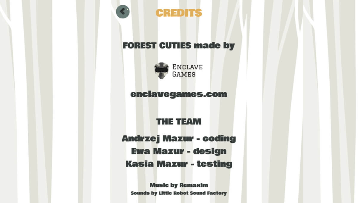 TataDeveloper - Testujemy Forest Cuties: credits